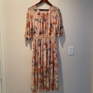 Long floral maxi dress